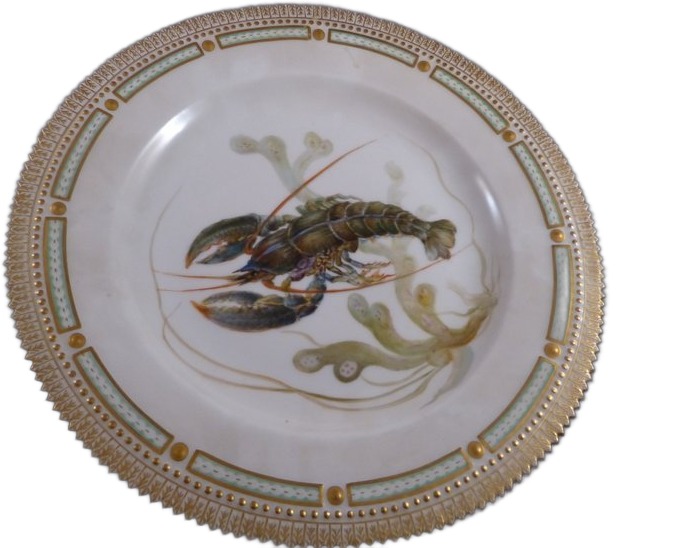 Royal Copenhagen Flora Danica Lobster Plate