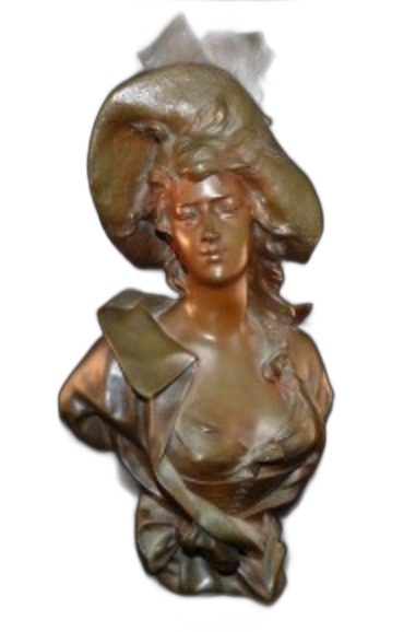 Art Nouveau Bronze Bust