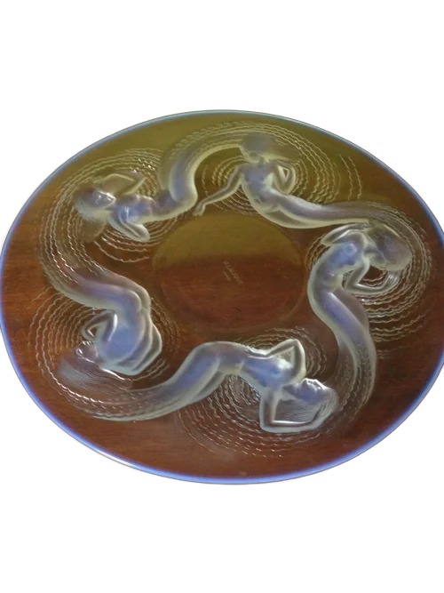 R Lalique Opalescent Calypso Plate
