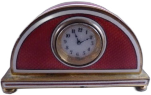 Guilloche Enamel Clock