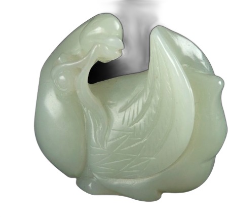Antique Jade Carving of Duck