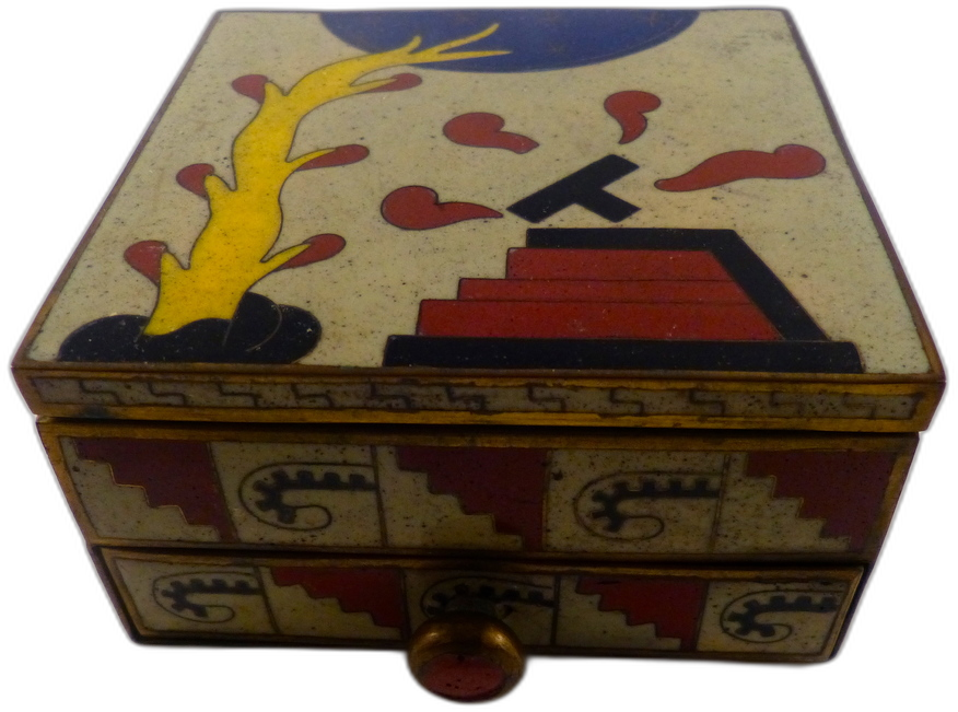 Art Deco Cloisonne Jewelry Box