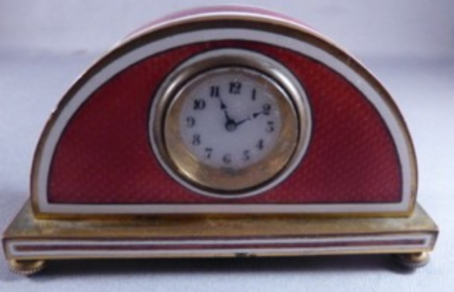 guilloche enamel clock